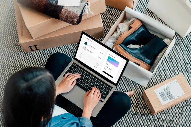 woman on her laptop